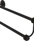 18 Inch Double Towel Bar In Oil Rubbed Bronze, Solid Brass With Concealed Screws, Space Saving Two Bar Wall Mount, Durable Designer Finish