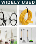 10 Pack Garage Bike Hooks, Heavy Duty Wall Mount And Ceiling Hooks For Vertical Bike Storage, tools and gear organization