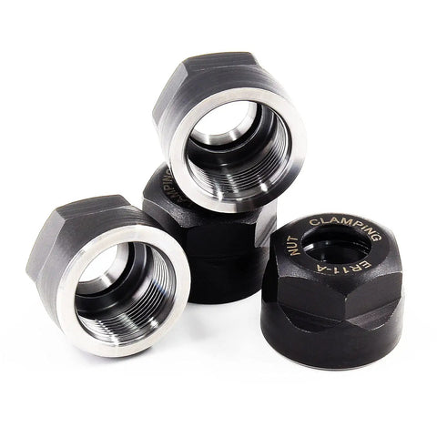 Four Pack ER11-A Collet Nut M14 Clamping Nuts For CNC Milling Chuck Holder Lathe Tough-As-Nails Cast Steel With Strong Clamping Force