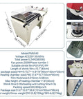 Game Changing Automatic Two In One Thermal Shrink Wrapping Machine With L Bar Sealer And Heat Tunnel For POF And PVC Film 3800W showing dimensions and specifications.