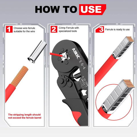168 Piece Wire Ferrule Kit For AWG 12 To One Zero Copper Tinned Crimp Ferrule Connectors Non Insulated End Terminal Sleeves for wiring