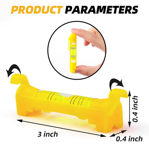 Solid 8 Piece Hanging Bubble Line Level Kit Featuring Slick Abs Shell And Bright Fluorescent Vials, Top Notch Mini Spirit String Levels For Masonry, Tiling, Construction, Surveying, And No Sweat DIY Projects