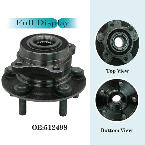 Front And Rear Wheel Bearing And Hub Assembly Fits Ford Fusion 2013 2020 And Lincoln MKZ 2013 2016 5 Lug With ABS