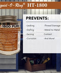 Liquid-O-Ring HT-1800 copper anti-seize lubricant can, 8 oz brush-top, high-temperature up to 1800°F