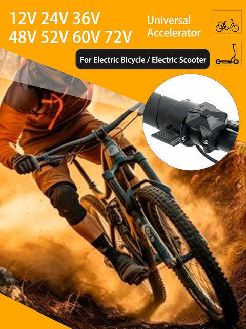 Thumb Throttle For Electric Bikes And Scooters, Waterproof Finger Speed Controller With Male Connector, Precise E Bike Throttle, Rugged Pro Grade Thumb Accelerator For E Bikes And Electric Scooters
