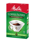 Box of Cone Coffee Filters For 8 To 12 Cup Drip Makers, White, 40 Count, Flat-Bottom Basket Style, Microfine Perforations