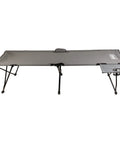 Pack-Away Big N Tall Camping Cot With Removable Side Table And Cup Holder, Extra Wide Sleeping Surface, Durable Steel Frame