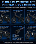 Full Twist Throttle Fits Ridstar Q20 Q30 H20 Surron Style 3 Pin Plug And Play Wiring Compatible With YVY C20 Electric Dirt Bike Upgrade