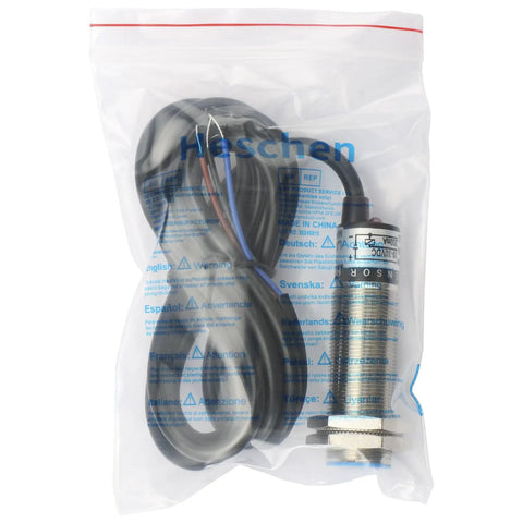 No Nonsense M18 Shielded Capacitive Proximity Sensor Switch LJC18A3-5-Z/AY 5mm Detection 10 30V DC 200mA Output PNP Normally Closed 3 Wire Blue Housing Dielectric Object Sensor For Easy Mounting. Shielded M18 sensor in bag with cable