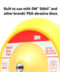 Close-up of Stikit Disc Pad 8 Inch Durable Foam Backing For PSA Discs with 5/8-11 mounting visible