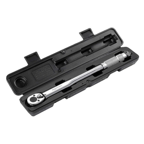 Three Eighths Inch Drive Click Torque Wrench Ratchet For DIY And Pro Auto Work, 15 To 80 Ft Lb, in black case