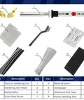 110V 80W Temperature Control Plastic Welder Kit For Car Bumpers Dashboards Kayaks And Canoes Includes components like rods and foil tape.