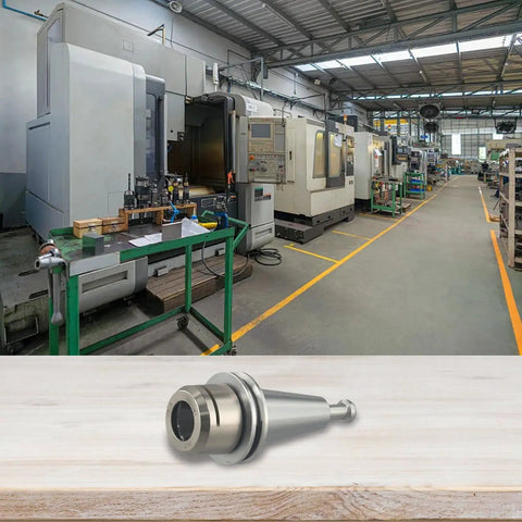 Smooth As Silk ISO20 ER20 Collet Chuck CNC Tool Holder Adapter Built Different For G2.0 on a workshop table with CNC machines.