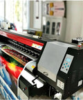 Digital printer producing There Was An Old Person Who Cut Up His Meat With A Scythe Pop Art Poster Modern Canvas Print 60x90cm