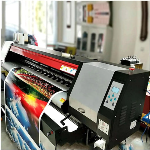 Digital printer producing There Was An Old Person Who Cut Up His Meat With A Scythe Pop Art Poster Modern Canvas Print 60x90cm