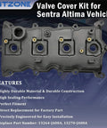 Engine Valve Cover Kit For 2007 To 2013 Nissan Altima And Sentra SER 2.5L With Oil Filler Cap Gasket Spark Plug Tube Seals Bolts