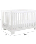 Modo 3 In 1 baby crib that converts to toddler bed and daybed includes toddler conversion kit solid wood crib for baby white