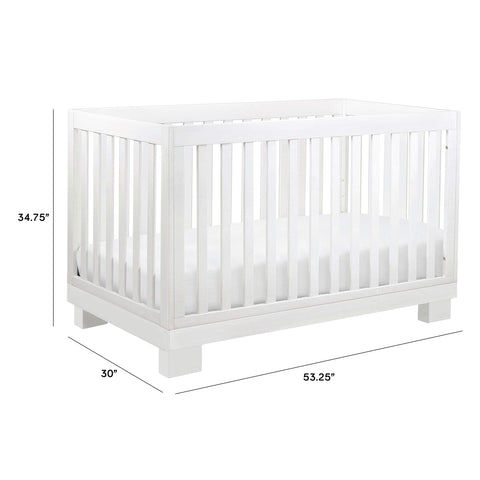 Modo 3 In 1 baby crib that converts to toddler bed and daybed includes toddler conversion kit solid wood crib for baby white