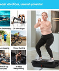Vibration Plate For Lymphatic Drainage And Full Body Workout With Resistance Bands 450 Lbs Capacity Black No Sweat At Home Gym