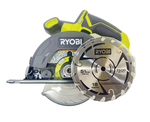 18V Cordless 5 1/2 Inch Circular Saw Tool Only, Lightweight Wood Cutting Power Saw with ergonomic grip, green finish