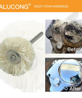 Go-To 10 Piece 1/8 Inch Cotton Polishing Buffing Wheel Set For Dremel Rotary Tool Pro Grade Jewelry Silver Watches Glass Ceramics