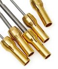 10 Pack Mini Drill Brass Collet Chuck 0.5 To 3.2mm Clamping Adapter For Rotary Tool showcasing brass chucks and drill bits.