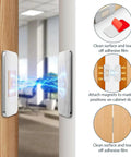10 Pack Ultra Thin Magnetic Cabinet Door Catches No Drill Install For Quiet Closures Strong Hold Adhesive Latches installation process