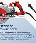 Heavy Duty Rock Solid Replacement Power Cord For Skil SPT77W SPT78W SPT55 Worm Drive Circular Saw Hella Tough Top Tier Electric Tool on a circular saw.