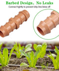 Drip Irrigation Barbed Coupling Set, 20 Pack, 1/2 Inch Tubing Fittings For 17mm 0.600 Inch ID Drip Lines, Connectors For Patio Lawn Garden, No Fuss Install, Durable, Leak Free.