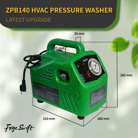 Portable HVAC Coil Cleaner Kit For Home And Pros, 120V 80W AC washer, green pump, 310x180x280 mm