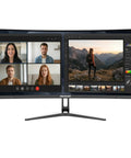 34 Inch Curved Ultrawide Monitor Dope For Your Desk Setup With 3440x1440 WQHD, 100 Hertz Refresh Rate, 1 Millisecond Response Time