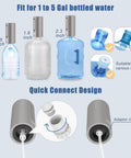 Foldable Automatic Water Bottle Pump For 1 To 5 Gallon Jugs Portable USB Rechargeable Electric Drinking Water Dispenser diagram