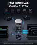 SOLIX C300 DC Power Bank Station with 60W Solar Panel showing device charging capabilities with laptops and camera connected