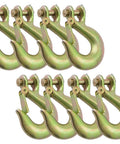 G70 Clevis Slip Hook With Latch 6600 Lbs Working Load Limit Heavy Duty Safety Chain Hook For Trailer And Truck 8 Pack