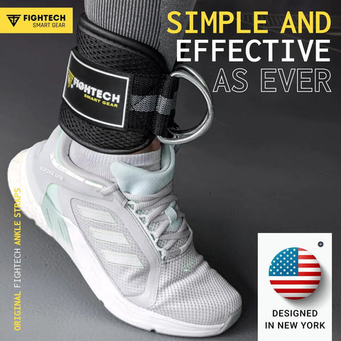 Hella Thick Padded Ankle Strap For Cable Machine Attachment Heavy Duty Gym Gear To Glute Kickbacks And Leg Raises on ankle with shoe.