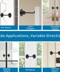 Heavy Duty Barn Door Latch And Lock Set Black Six Inch Hook And Eye Catch used on sliding doors and windows.