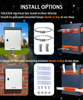 Heavy Duty Outdoor Electrical Box Built Different With Heat Dissipating Fan Vent And Easy Swap Shelves Straight Up Galvanized Weatherproof Cabinet For Real Work Sites installation options on pole and wall with mounting accessories