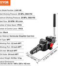 1 Spool Hydraulic Log Splitter Valve With 25 GPM Flow And 3626 PSI, Joystick Directional Control Loader Valve displayed with specifications