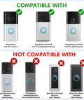 Image showing compatibility chart for No Drill Doorbell Mount With Heavy Duty Adhesive Tape For Battery Powered Smart Video Doorbells.