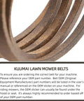 Close-up of a Beefy Replacement Deck Belt Five Eighths Inch By One Hundred Eighty Three And Three Eighths Inch for mowers