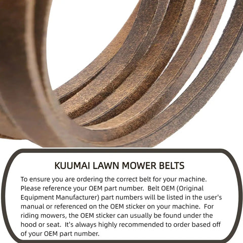 Close-up of a Beefy Replacement Deck Belt Five Eighths Inch By One Hundred Eighty Three And Three Eighths Inch for mowers
