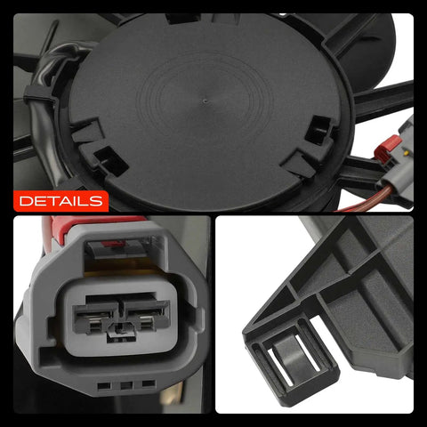 Built Tough Engine Radiator Cooling Fan Assembly for Ford Focus 2012 to 2018 EV BEV 2.0L Without Control Module connector details