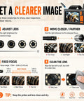 Dual Lens Borescope With 32GB Card, 4.3 Inch Endoscope Camera With Light, 1080P Photo And Video, 16.4ft SemiRigid Inspection Snake, No Apps Needed, IP67 Waterproof For Automotive Engine And HVAC close-up tips graphic