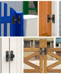 Keyless Entry Sliding Barn Door Lock Kit 2 In 1 With 90 Degree And 180 Degree Latches Flip Gate Door Hardware, Luminous Black Finish