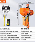 2 Ton Wireless Electric Chain Hoist With 4400 Lbs Capacity 20 Ft Lifting Height IP54 Protection Three Phase Overhead Crane