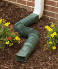 Extendable Downspout Extension Green For 2x3 And 3x4 Downspouts Durable And Easy To Install in garden setting.