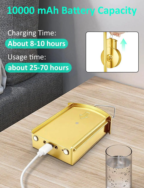 Straight Up Game Changer Wireless Wall Sconces Set Of Two Rechargeable 10000Mah Battery Light showing charging base with USB connection.