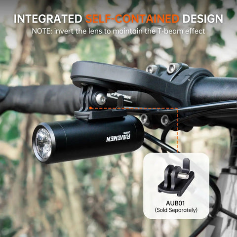 600 Lumen Bike Front Light With Wired Remote Switch Anti Glare Beam For Roadies And City Riders 6 Brightness Levels 125 Meters Max Range USB Rechargeable IPX6 Waterproof