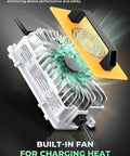 58.4V 18A Smart Battery Charger For 48V LiFePO4 Systems 51.2V IP65 with built-in fan for heat dissipation