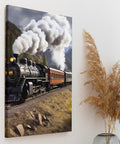Dope Steam Locomotive Train Wall Art For Living Room And Office, Modern Canvas Print Framed Painting, Minimalist Abstract 12x18